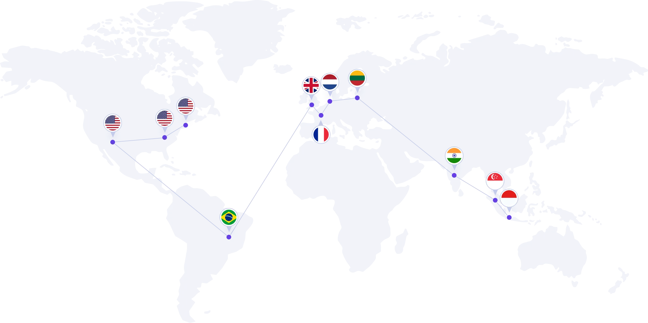 Datacenter över hela världen